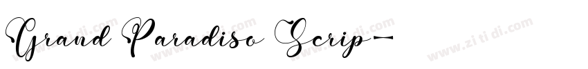Grand Paradiso Scrip字体转换